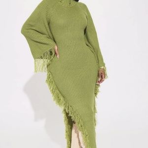 Fashion Nova Distressed Sweater Dress